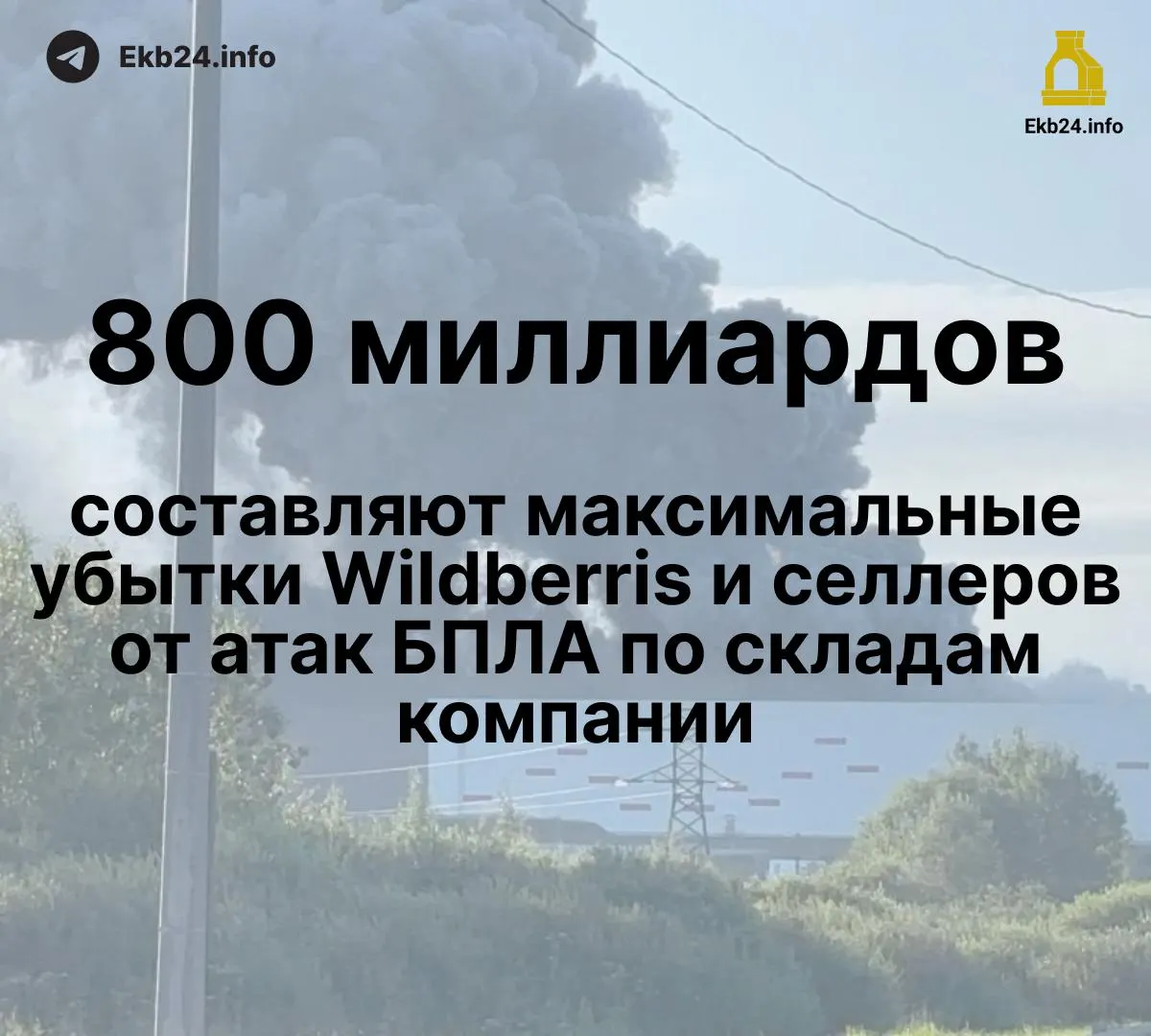Дроны наносят удар по Wildberries и его продавцам: потери оцениваются в 600–800 млрд ₽, часть ассортимента уничтожена, выплаты пока не выплачены.