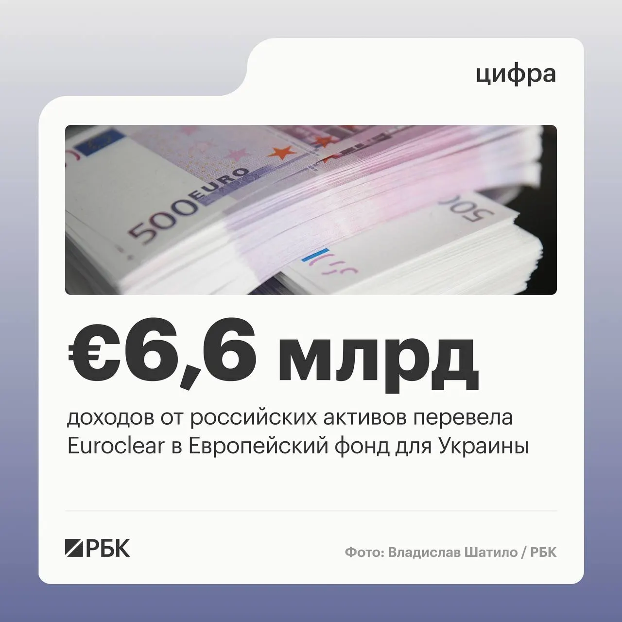 Бельгийский депозитарий перевел Киеву €6,6 млрд доходов от российских активов; следующий транш в €1,4 млрд ожидается в июле 2026 года. В первом квартале 2026 года процентный доход снизился на 23% из‑за падения ставок.