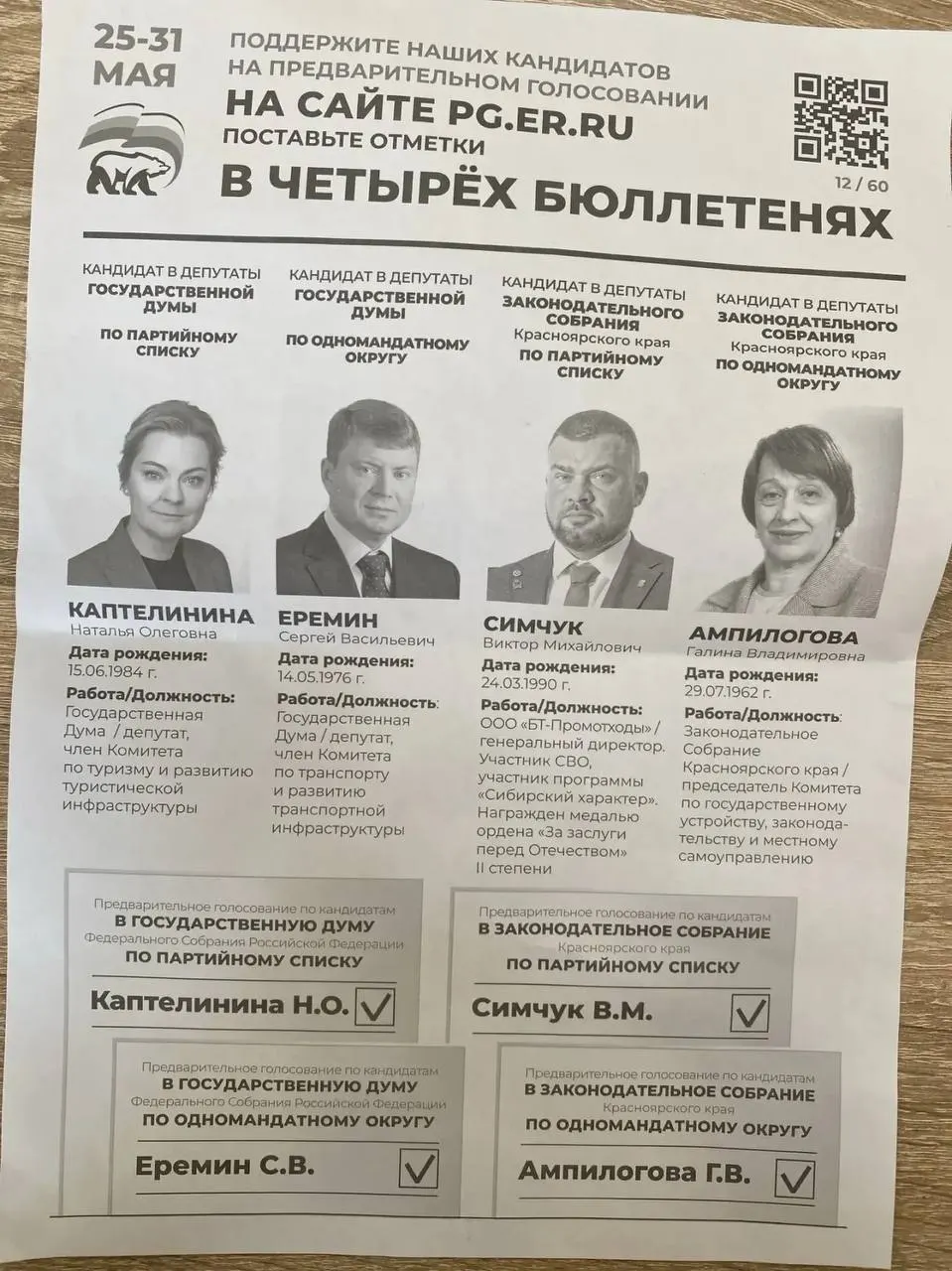 Администрации ряда регионов рассылают предприятиям указания участвовать и отчитываться о голосовании на праймериз «Единой России», иногда с указанием конкретных кандидатов; сообщения о давлении поступают из Красноярского края, Новосибирской области, Нижнего Новгорода, Камчатки и Владивостока.