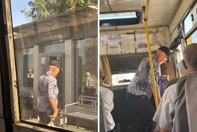 Днём около 10:30 в маршрутке №500 в Омске мужчина ударил локтем беременную женщину; на агрессора уже подано заявление в полицию.
