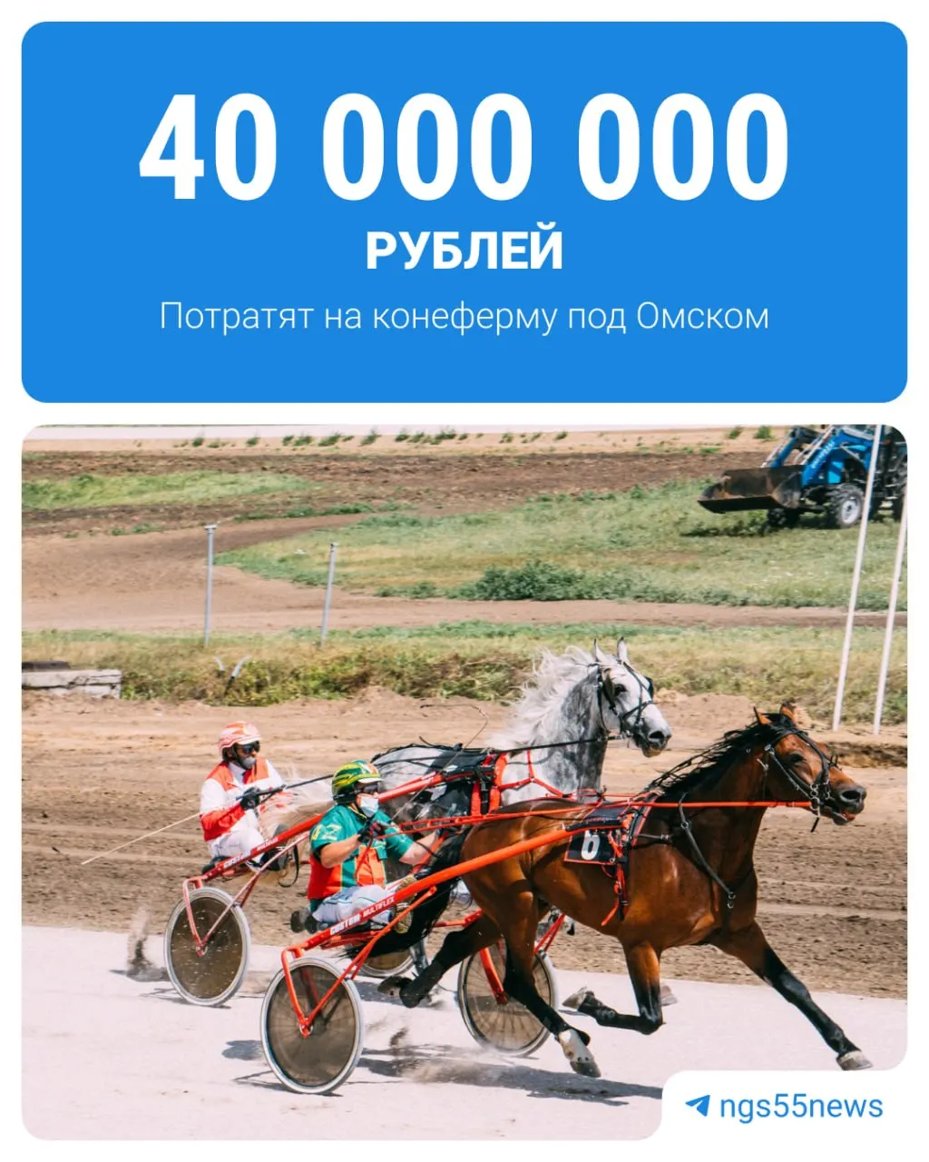 Омский район готовится к строительству конефермы «Гранд При» с бюджетом около 40 млн рублей, чтобы развивать конный спорт.