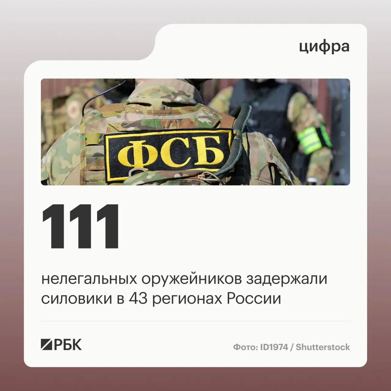 Федеральные ведомства ликвидировали сеть по обороту оружия: задержаны 111 человек в 43 регионах, выявлены подпольные мастерские.